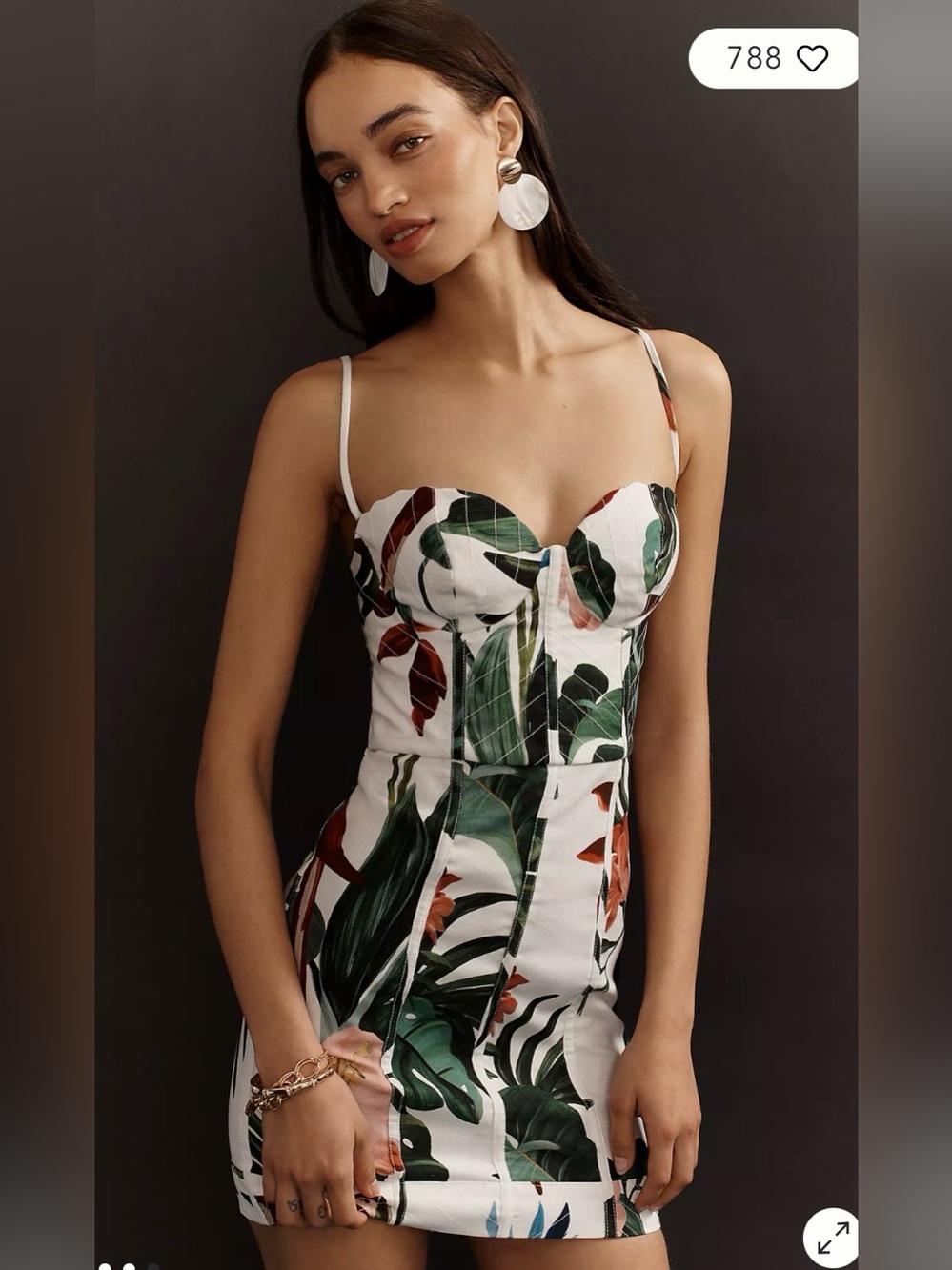Farm Rio | Midnight Macaw Linen Dress w. Belt S